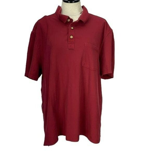 G.H. Bass and Company Men's Red‎ Polo Style Shirt Size XXL - Picture 1 of 8